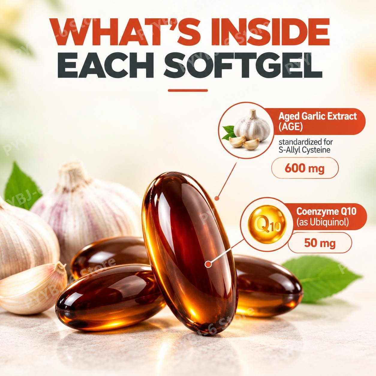 Aged Odorless Garlic Softgels  - Coq10 Ubiquinol Softgel 评论和价格